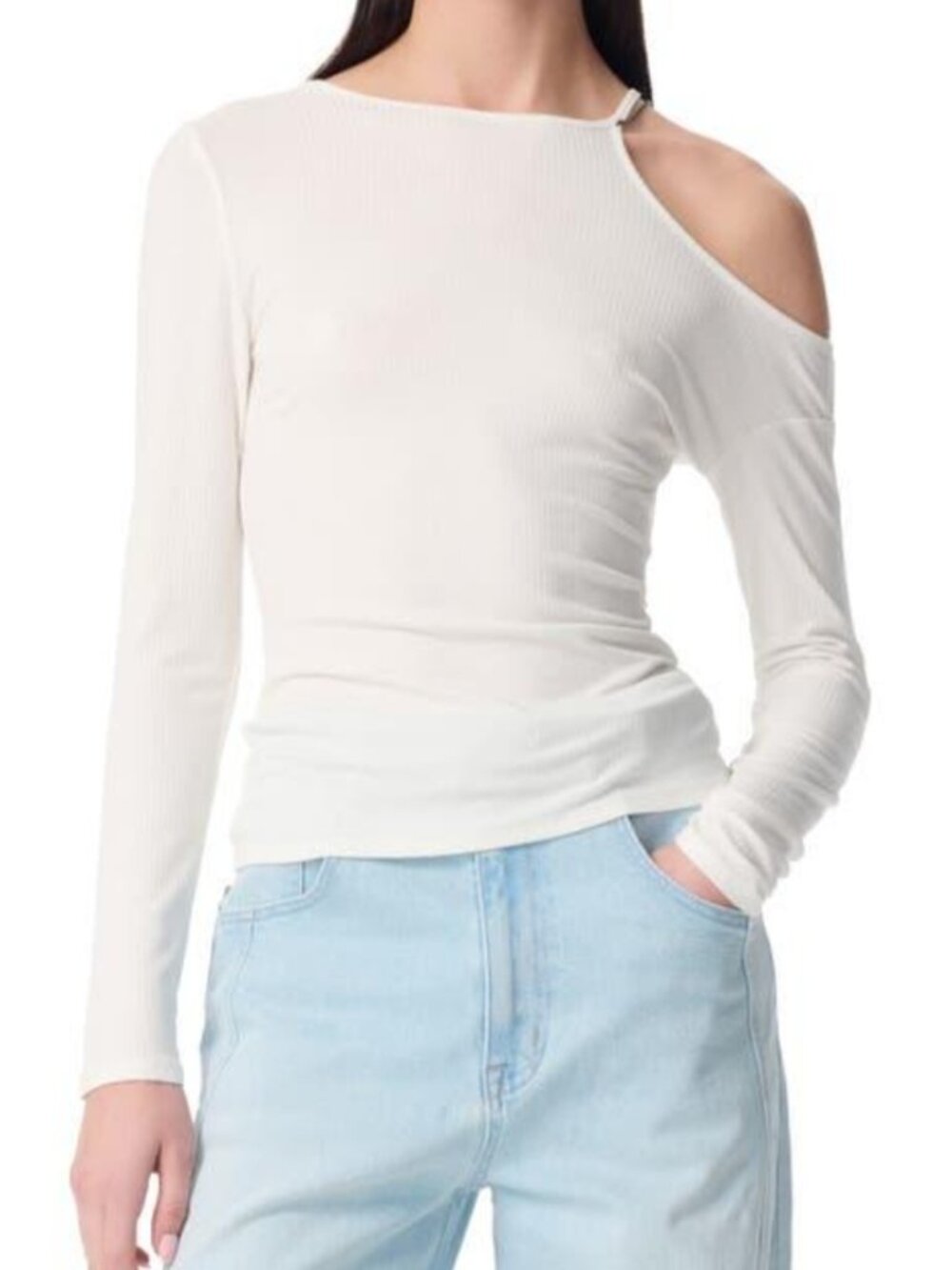 Robert Rodriguez Charlie Cold Shoulder Ribbed Top – Size XL (NWT)
